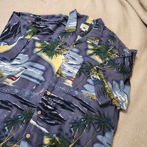 Original Island Sport Hawaiian Shirt Size XL Rayon Colorful Paradise